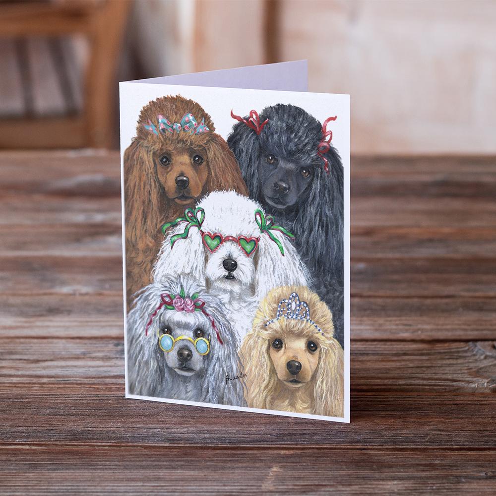 Poodle Oodles Greeting Cards and Envelopes Pack of 8 - the-store.com