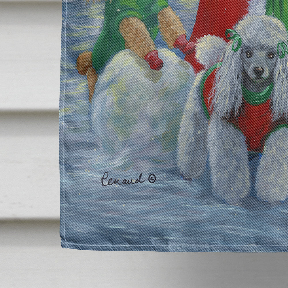 Poodle Christmas Santa Flag Canvas House Size PPP3150CHF  the-store.com.