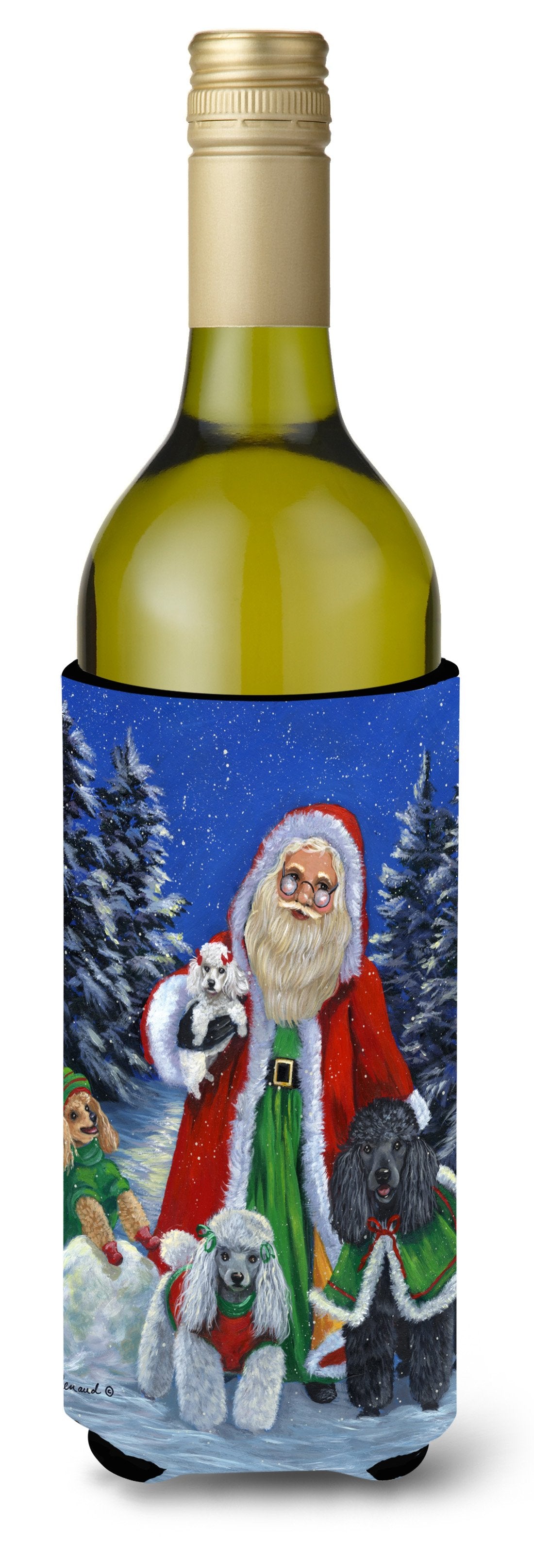 Poodle Christmas Santa Wine Bottle Hugger PPP3150LITERK by Caroline&#39;s Treasures