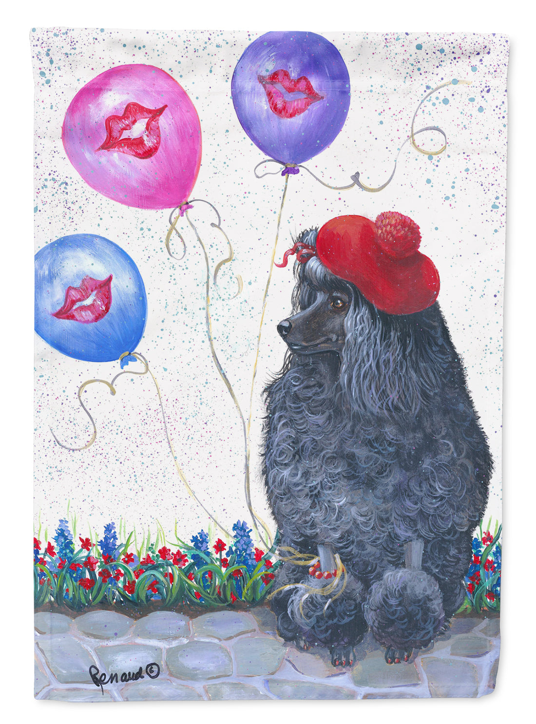 Poodle Totally Chic Flag Canvas House Size PPP3151CHF