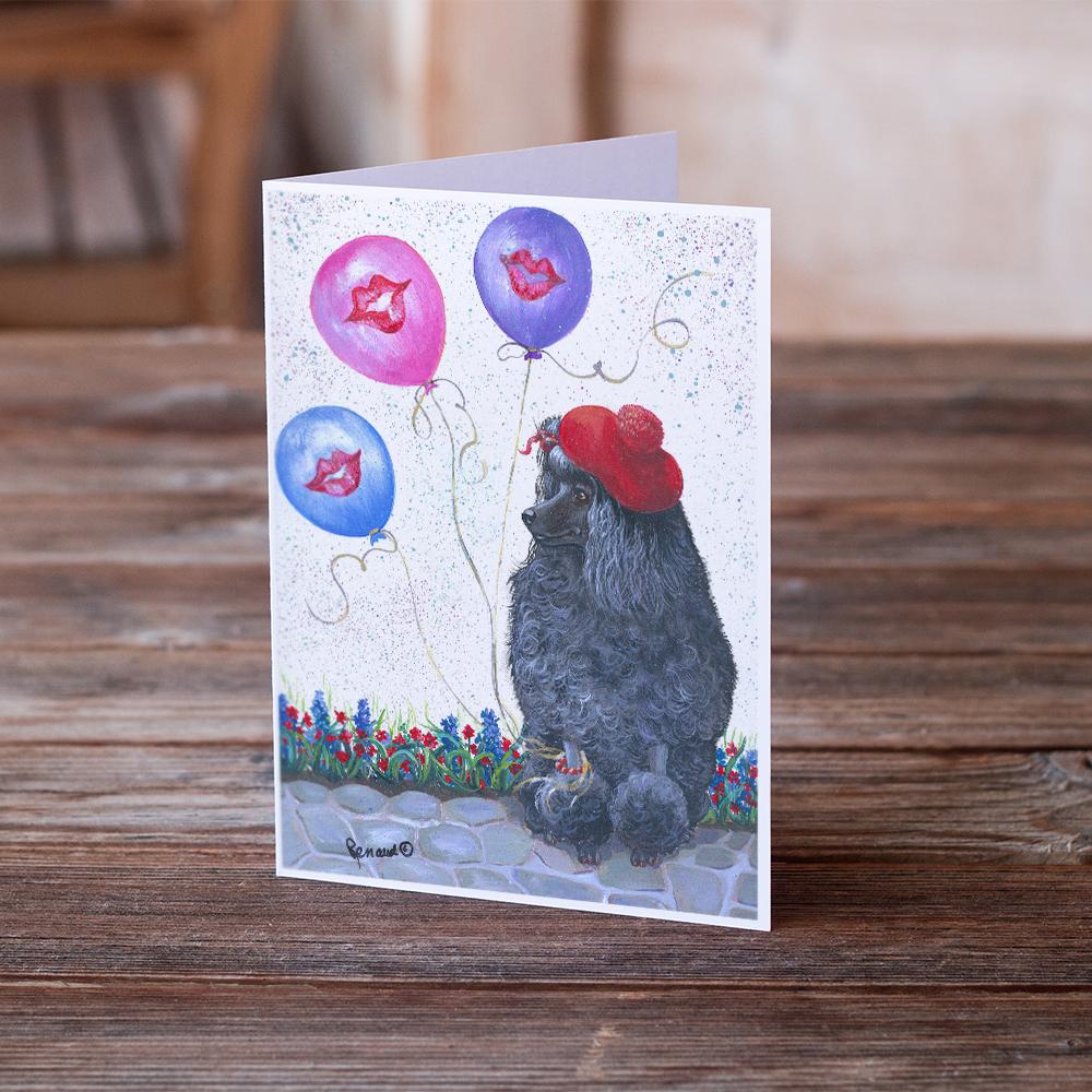 Poodle Totally Chic Greeting Cards and Envelopes Pack of 8 - the-store.com
