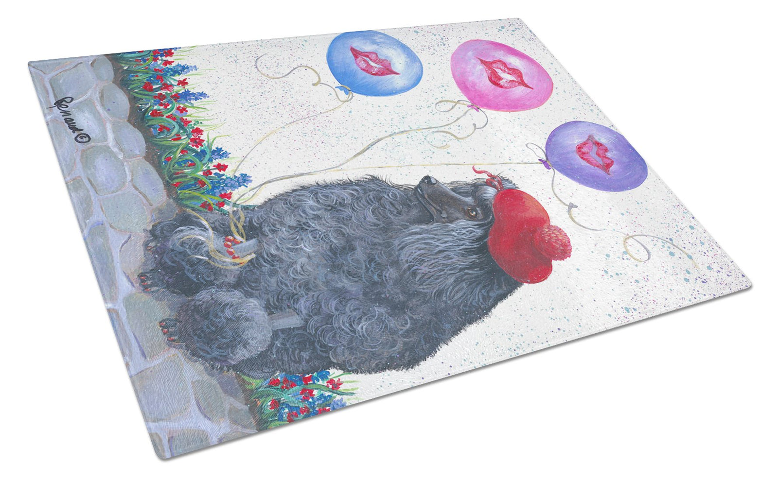Poodle Totally Chic Glass Cutting Board Large PPP3151LCB by Caroline's Treasures