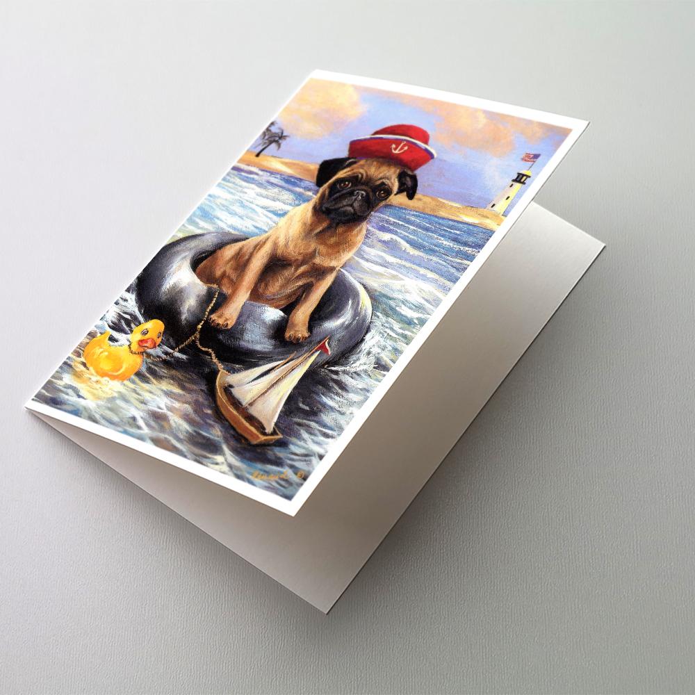 Buy this Pug Ahoy Sailor Greeting Cards and Envelopes Pack of 8