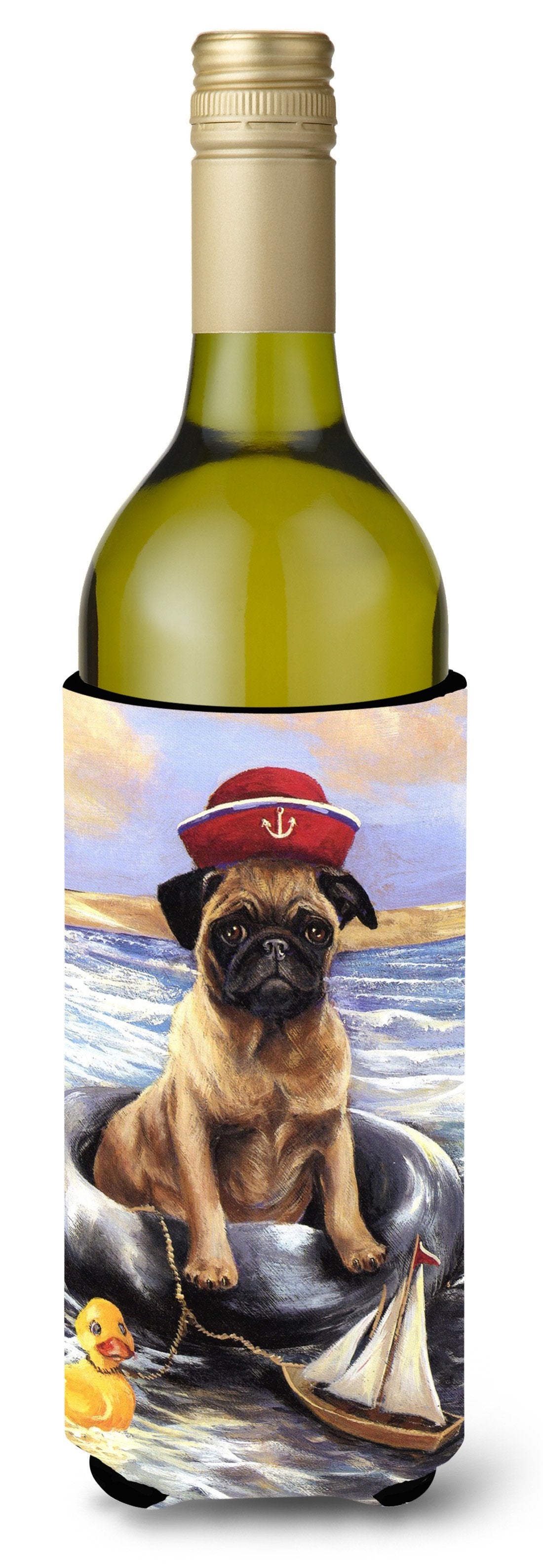 Pug Ahoy Sailor Wine Bottle Hugger PPP3153LITERK by Caroline&#39;s Treasures