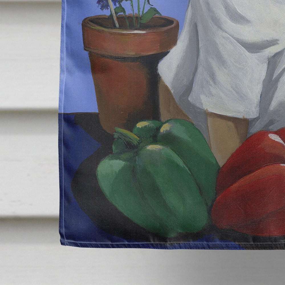 Pug Veggie Chef Flag Canvas House Size PPP3155CHF  the-store.com.