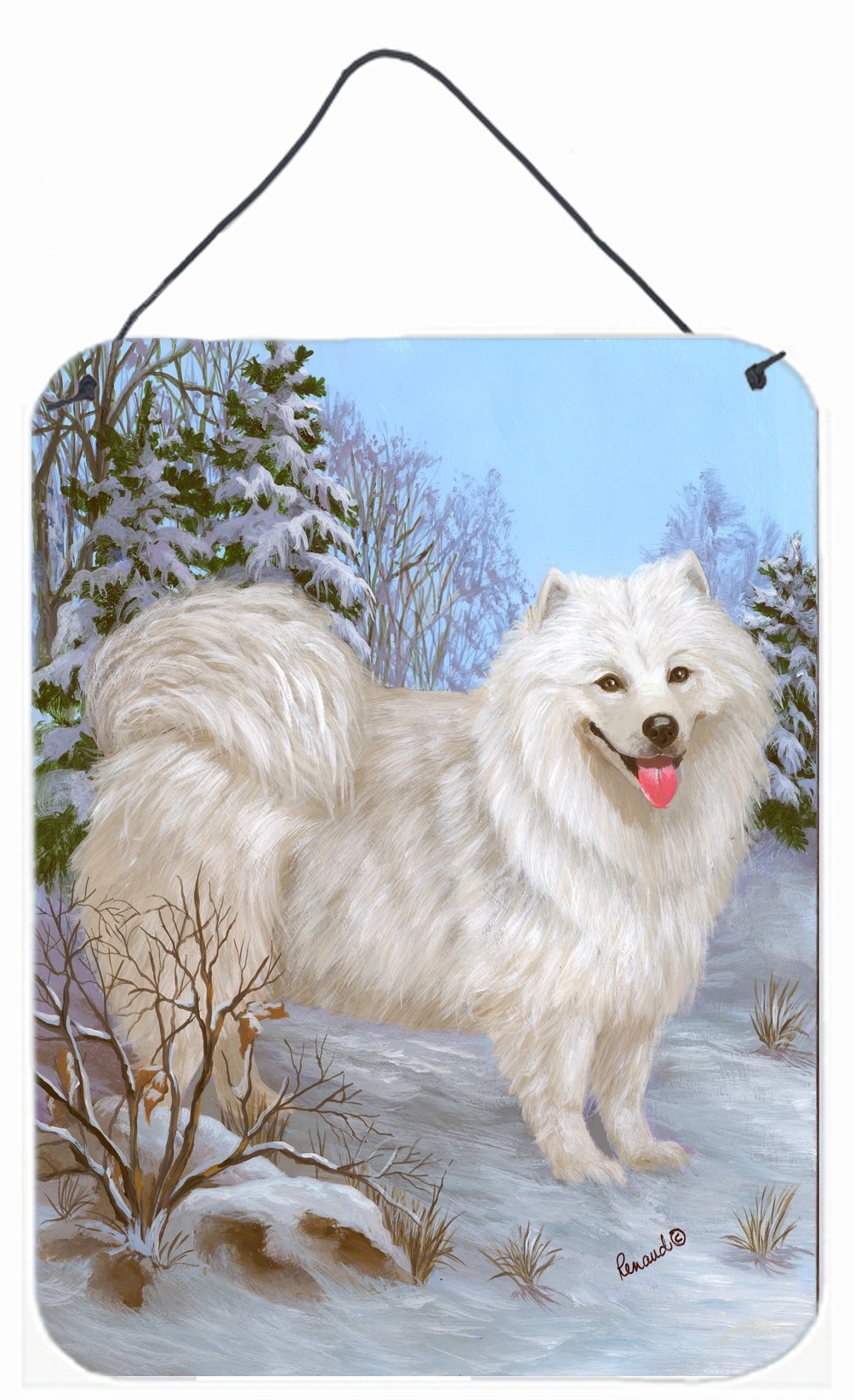Buy this Samoyed Happiness Wall or Door Hanging Prints PPP3157DS1216