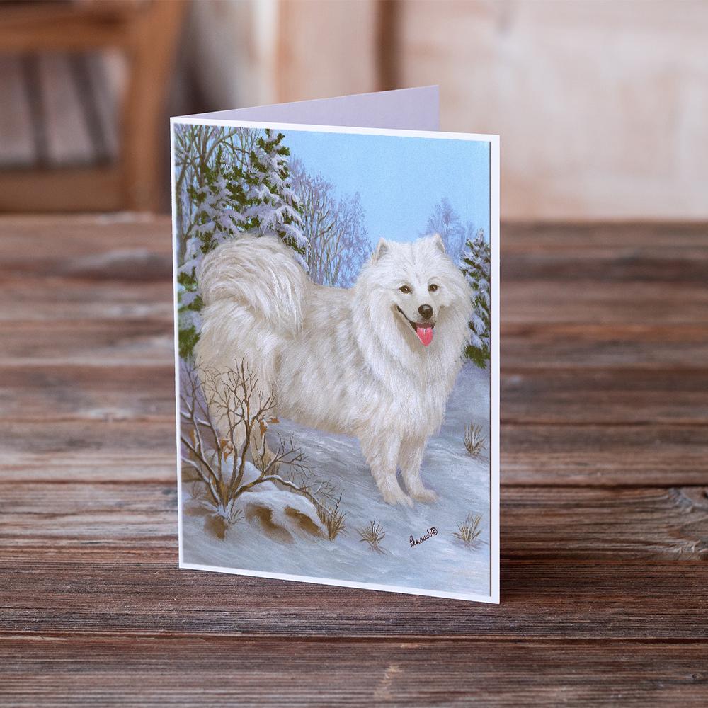 Samoyed Happiness Greeting Cards and Envelopes Pack of 8 - the-store.com