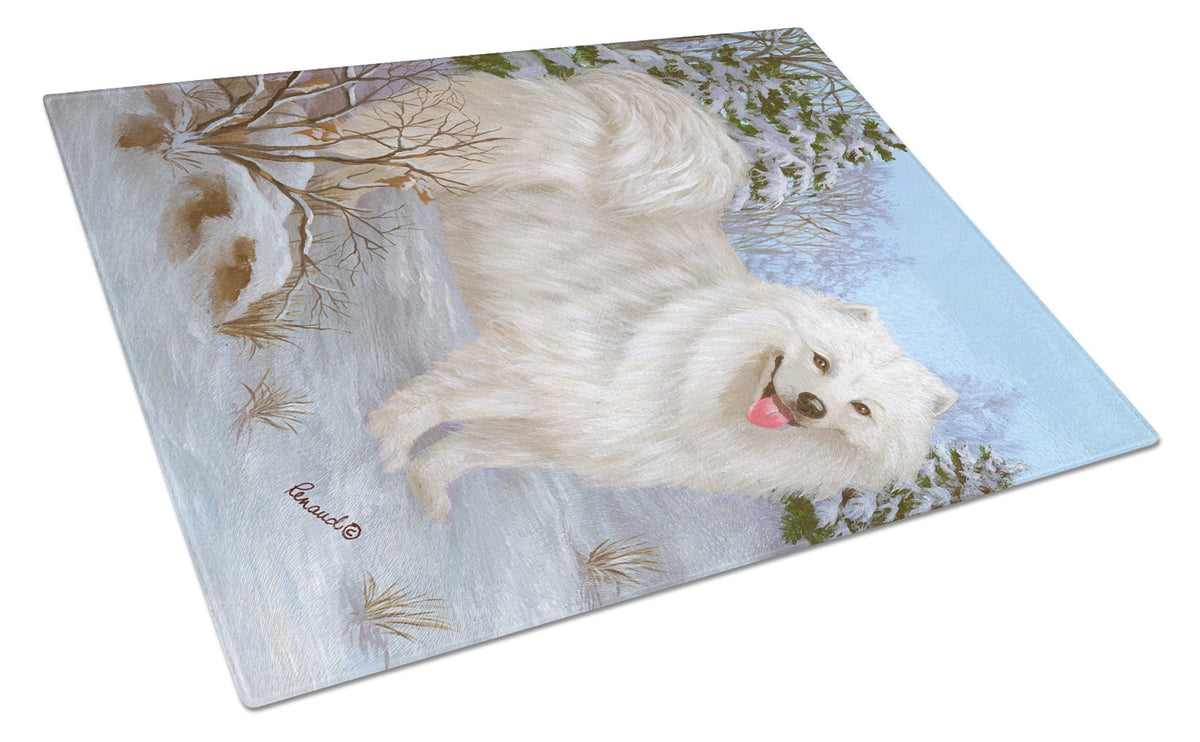 Samoyed Happiness Glass Cutting Board Large PPP3157LCB by Caroline&#39;s Treasures