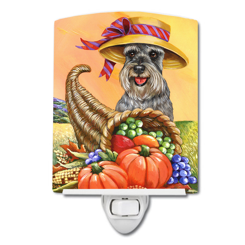Caroline's Treasures Schnauzer Autumn Ceramic Night Light PPP3158CNL