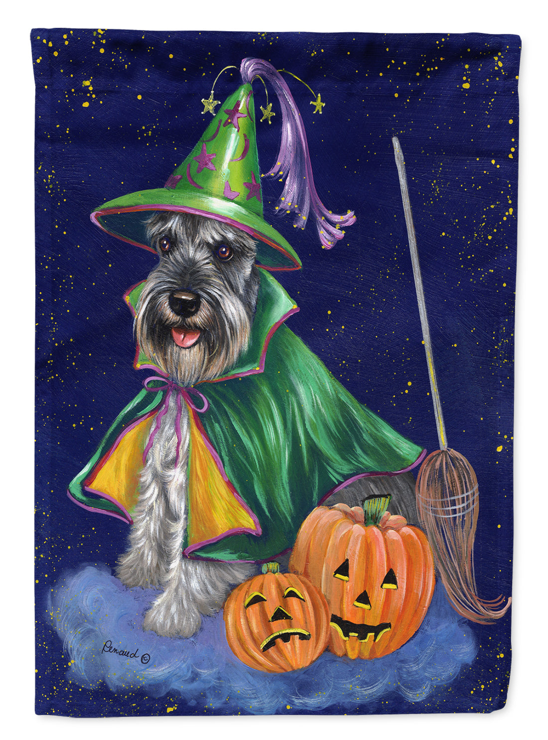 Schnauzer Halloween Good Witch Flag Canvas House Size PPP3159CHF