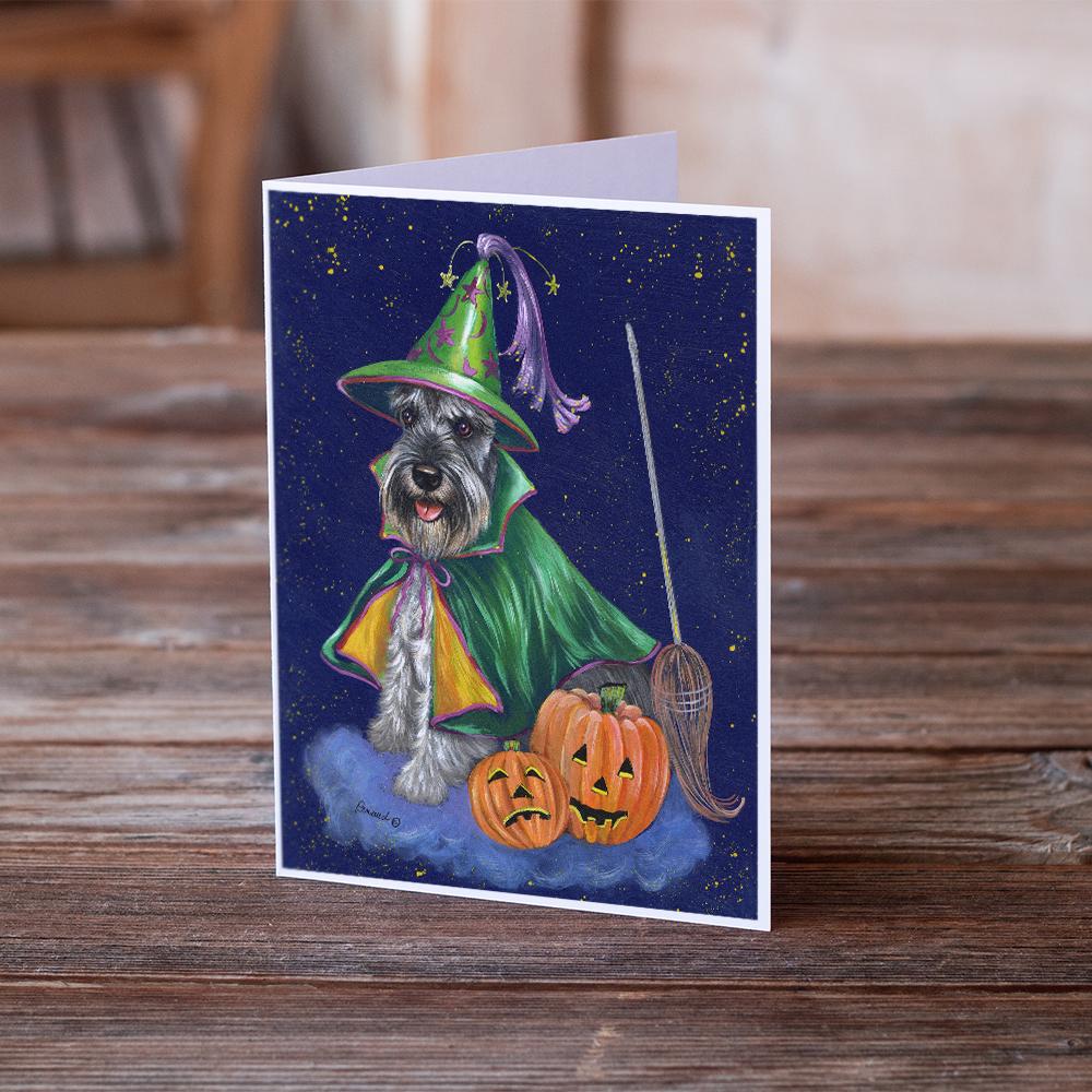 Schnauzer Halloween Good Witch Greeting Cards and Envelopes Pack of 8 - the-store.com