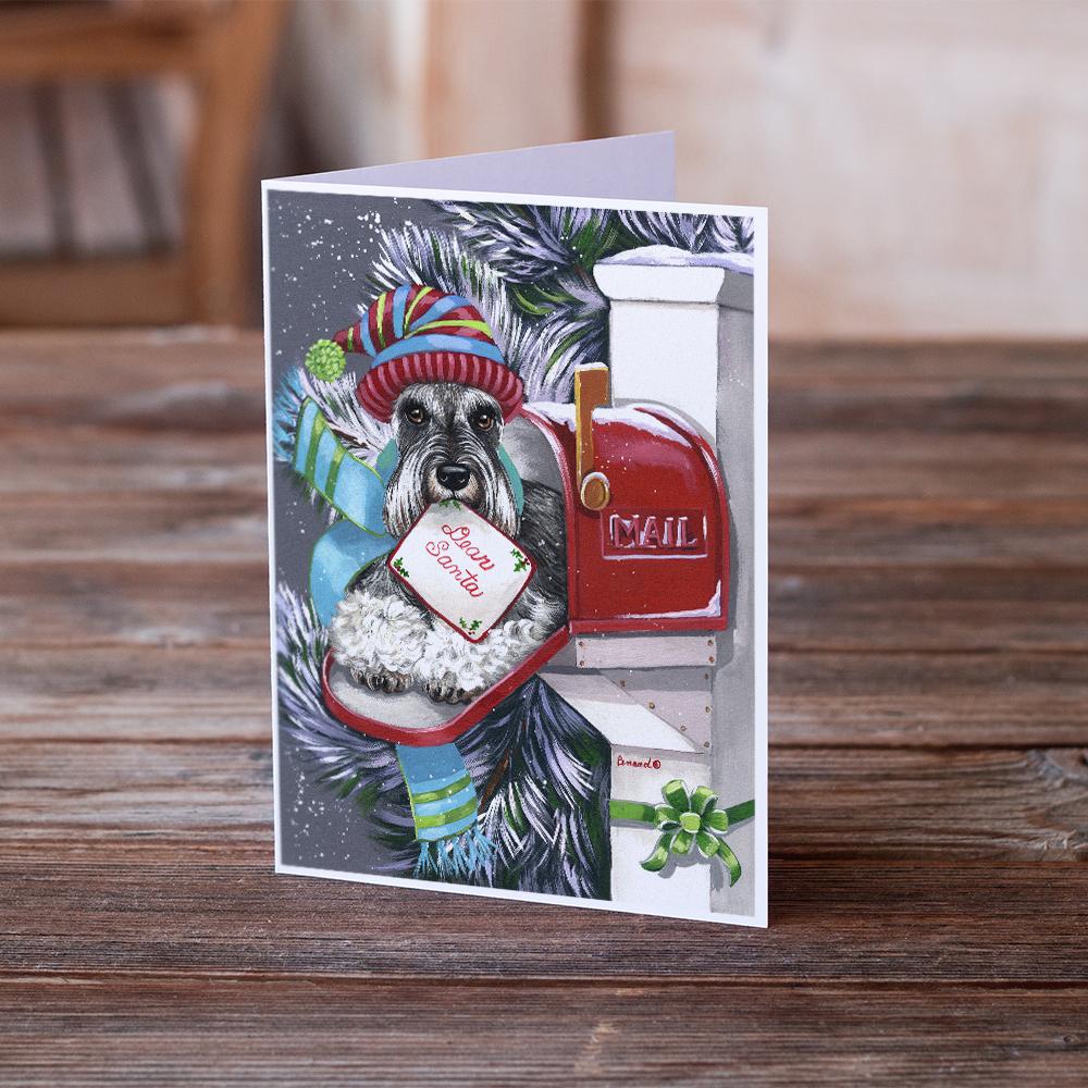 Schnauzer Christmas Letter to Santa Greeting Cards and Envelopes Pack of 8 - the-store.com