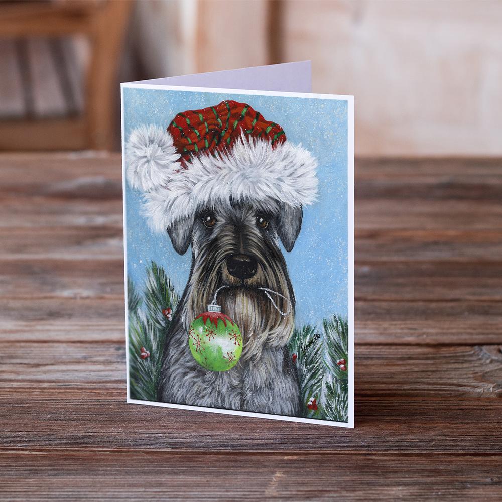 Schnauzer Christmas Pure at Heart Greeting Cards and Envelopes Pack of 8 - the-store.com