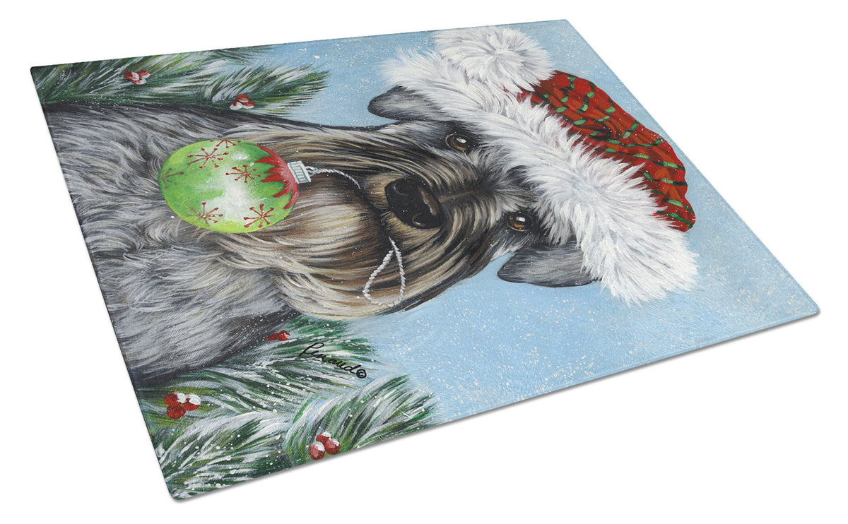 Schnauzer Christmas Pure at Heart Glass Cutting Board Large PPP3163LCB by Caroline&#39;s Treasures