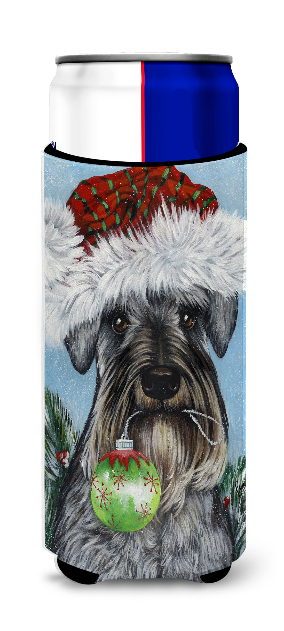 Schnauzer Christmas Pure at Heart Ultra Hugger for slim cans PPP3163MUK  the-store.com.