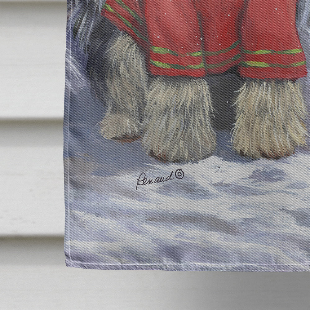 Schnauzer Christmas Snow Dog Flag Canvas House Size PPP3165CHF  the-store.com.