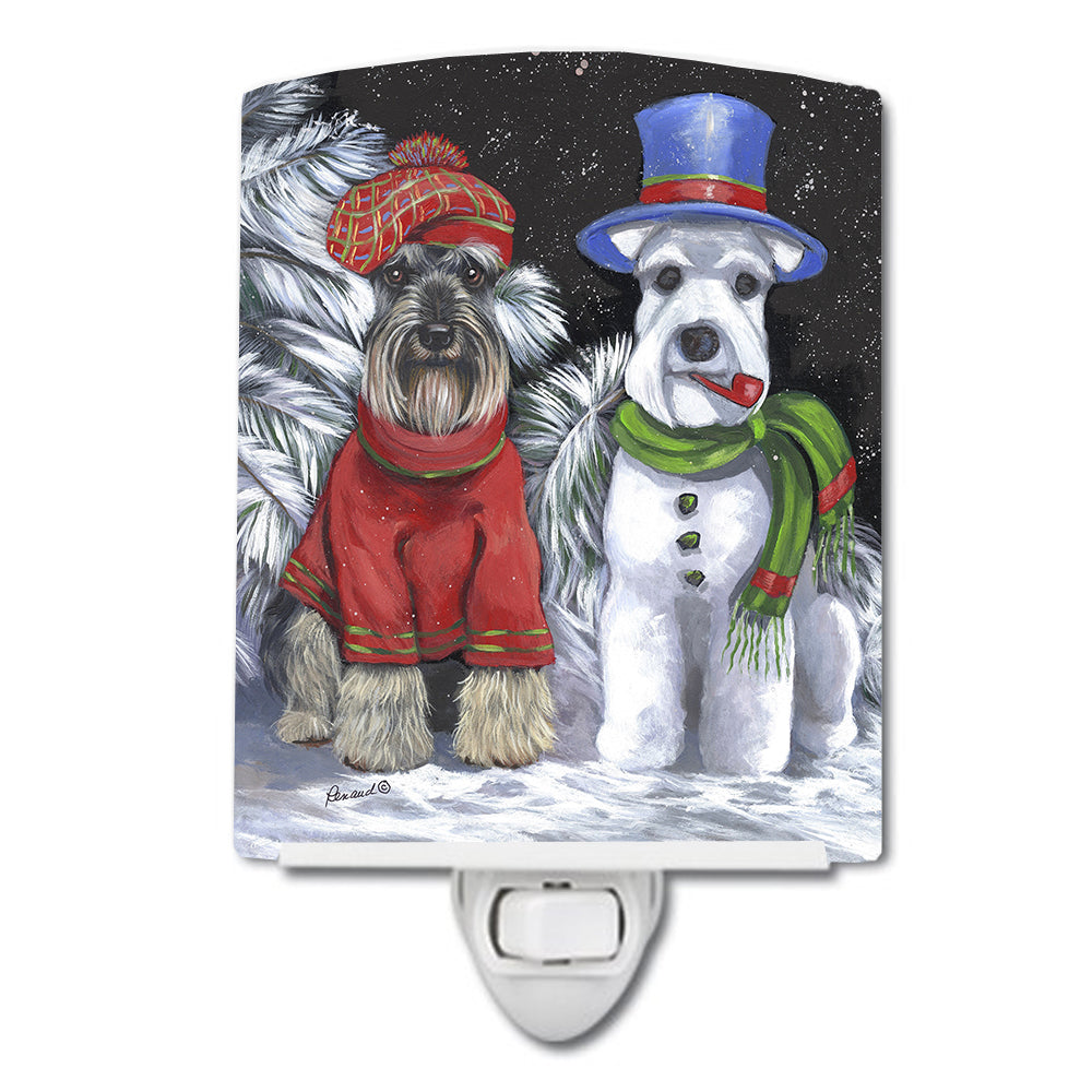 Schnauzer Christmas Snow Dog Ceramic Night Light PPP3165CNL - the-store.com
