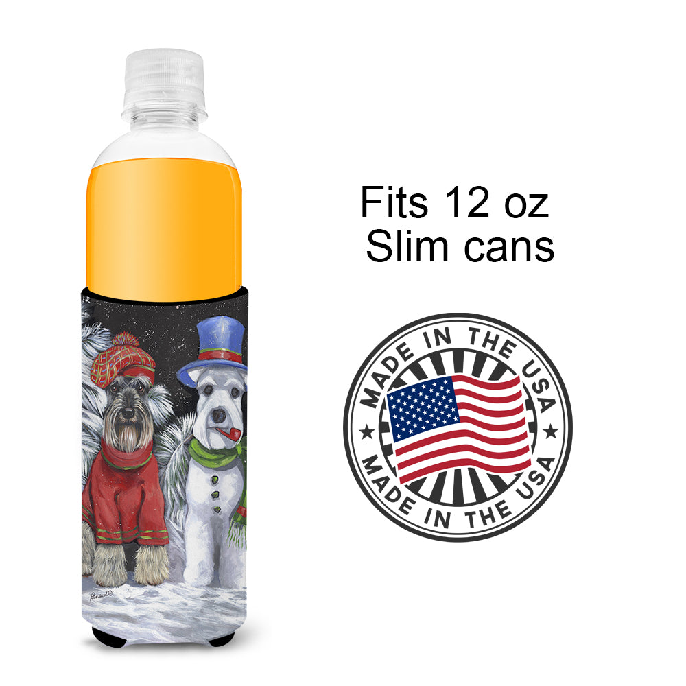 Schnauzer Christmas Snow Dog Ultra Hugger for slim cans PPP3165MUK  the-store.com.
