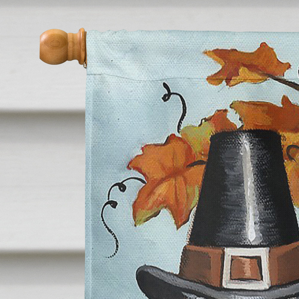 Schnauzer Thanksgiving Pilgrims Flag Canvas House Size PPP3167CHF  the-store.com.