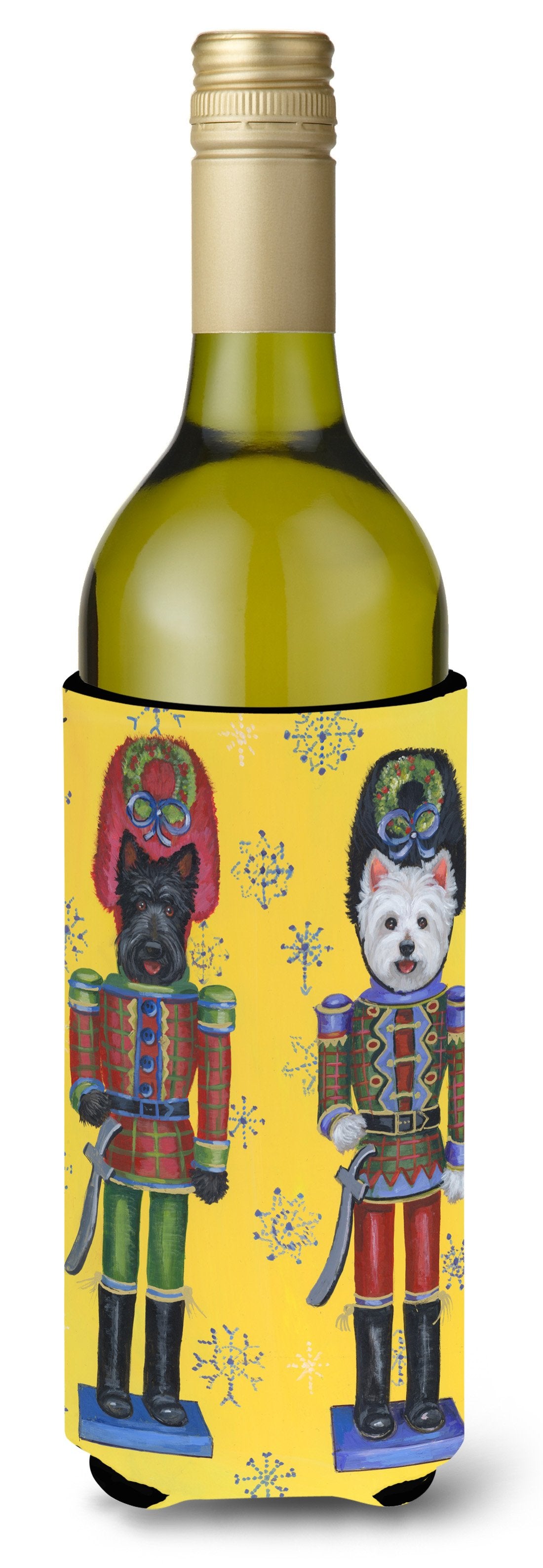 Scottie and Westie Christmas Nutcrackers Wine Bottle Hugger PPP3169LITERK by Caroline&#39;s Treasures