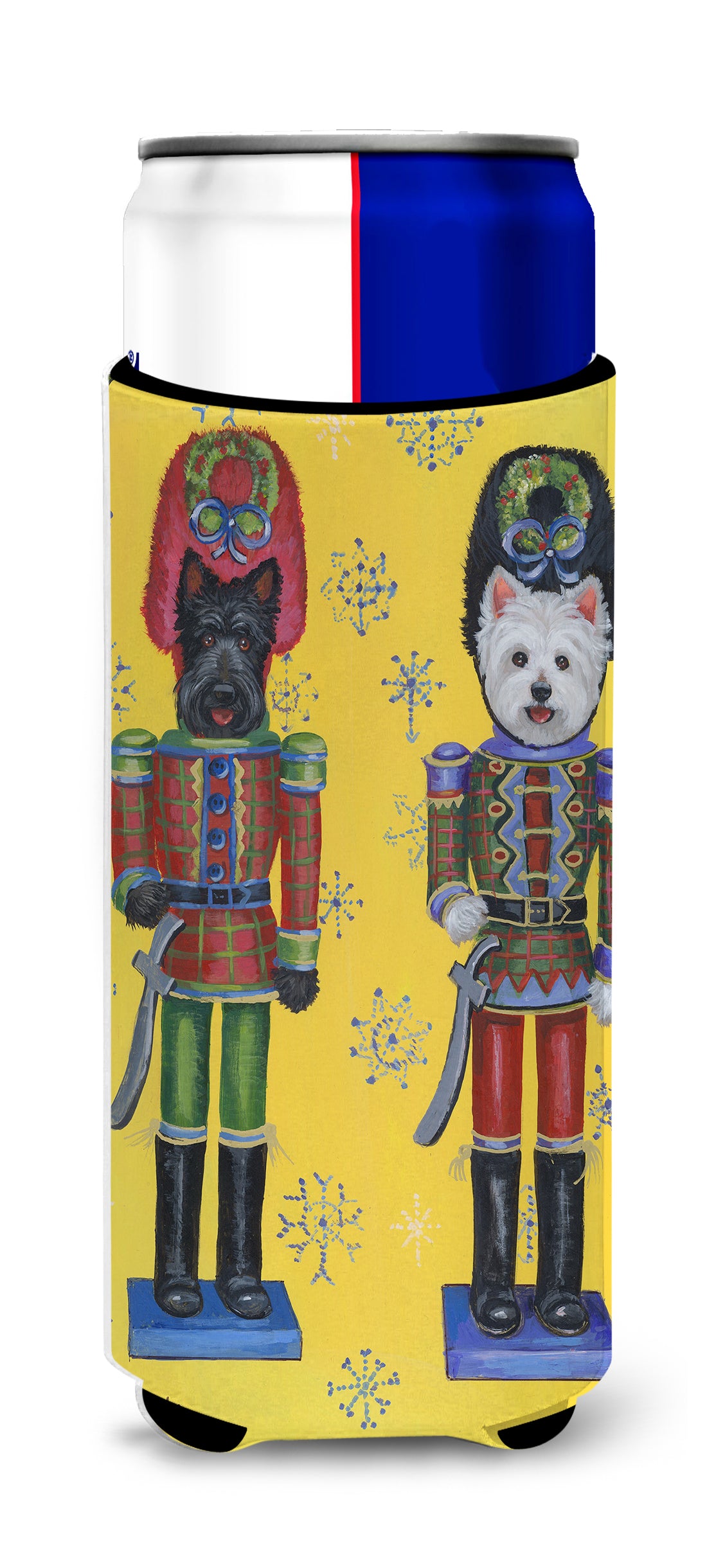 Scottie and Westie Christmas Nutcrackers Ultra Hugger for slim cans PPP3169MUK