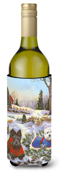 Scottie and Westie Christmas Pine Hill Wine Bottle Hugger PPP3170LITERK by Caroline's Treasures