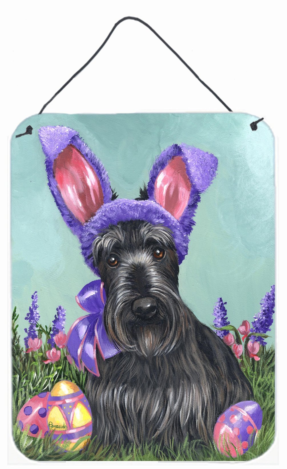 Buy this Scottie Easter Bunny Wall or Door Hanging Prints PPP3172DS1216