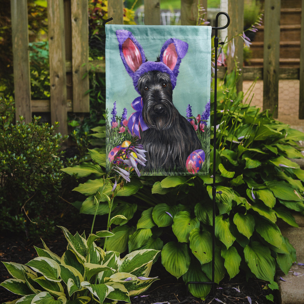 Caroline's Treasures Scottie Easter Bunny Garden Flag – Decorative Outdoor Yard Flag PPP3172GF