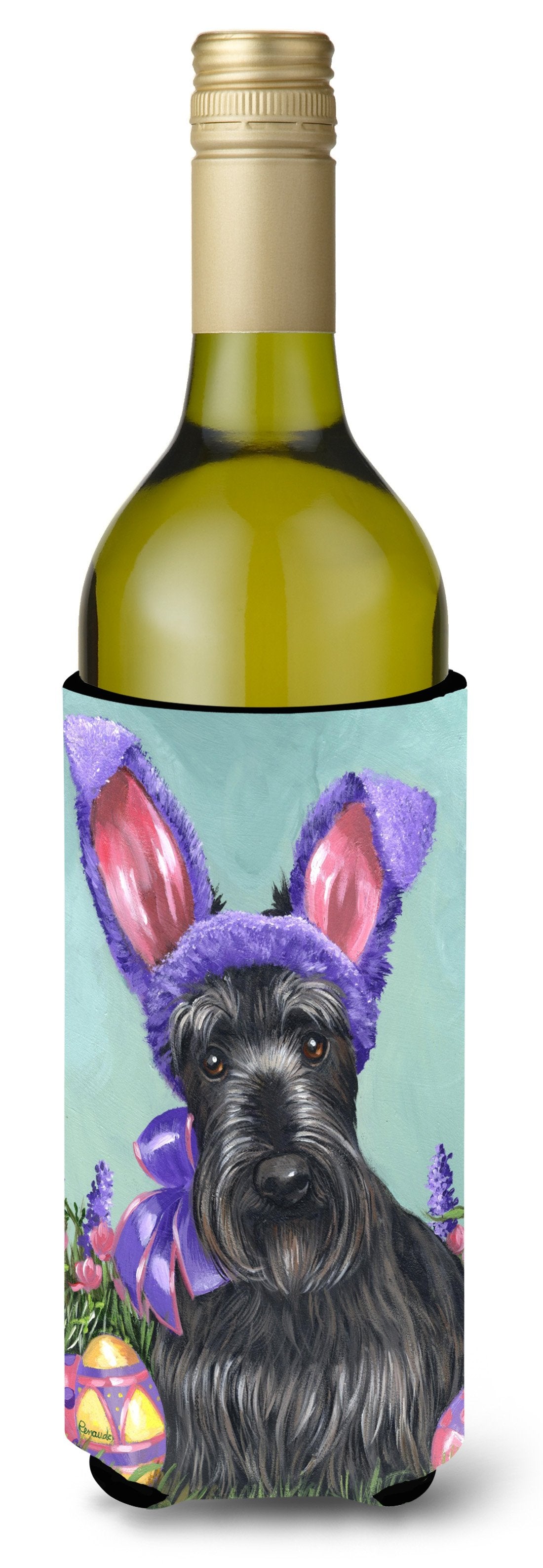 Scottie Easter Bunny Wine Bottle Hugger PPP3172LITERK by Caroline&#39;s Treasures