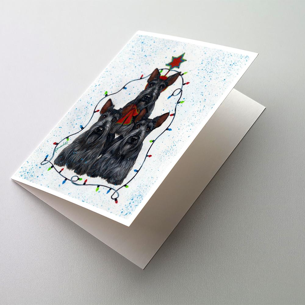 Buy this Scottie Christmas Family Tree Greeting Cards and Envelopes Pack of 8