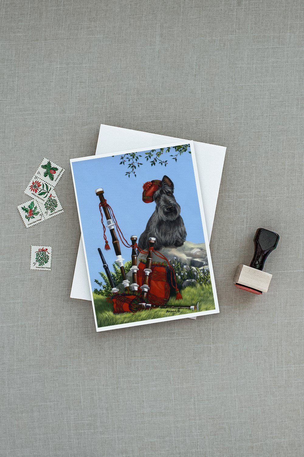 Scottie Piper Greeting Cards and Envelopes Pack of 8 - the-store.com
