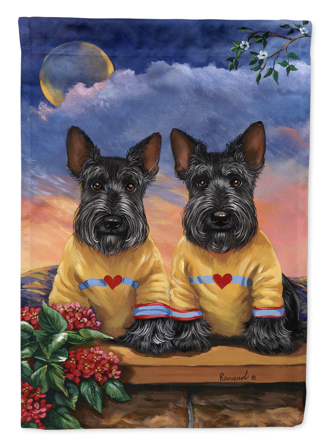 Scottie Soulmates Flag Canvas House Size PPP3182CHF  the-store.com.