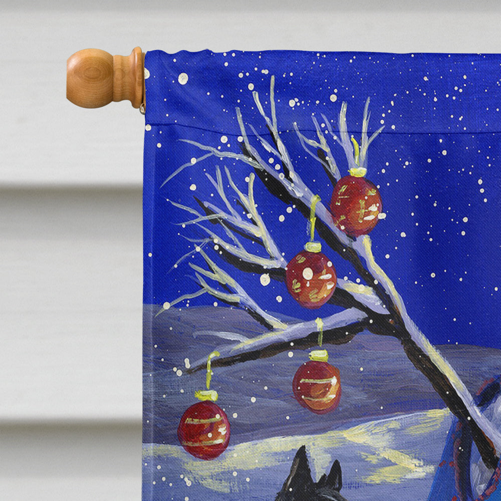 Scottie Christmas Snowman Flag Canvas House Size PPP3184CHF