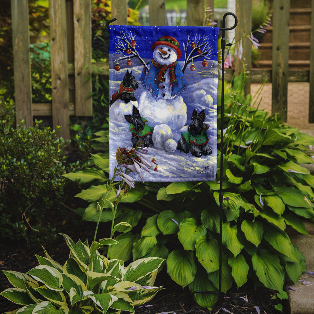 Scottie Christmas Snowman Flag Garden Size PPP3184GF