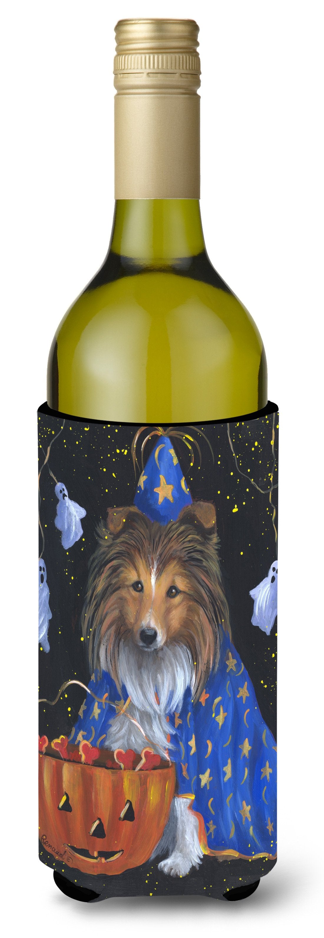 Sheltie Halloween Witch Wine Bottle Hugger PPP3186LITERK by Caroline&#39;s Treasures