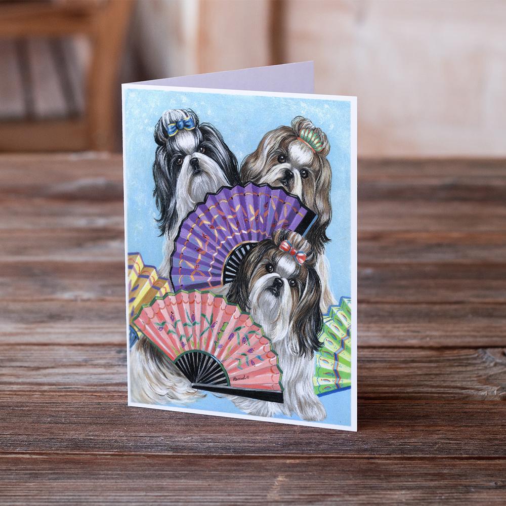 Shih Tzu Top Fans Greeting Cards and Envelopes Pack of 8 - the-store.com