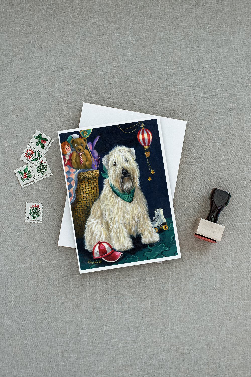 Wheaten Terrier Playroom Greeting Cards and Envelopes Pack of 8 - the-store.com