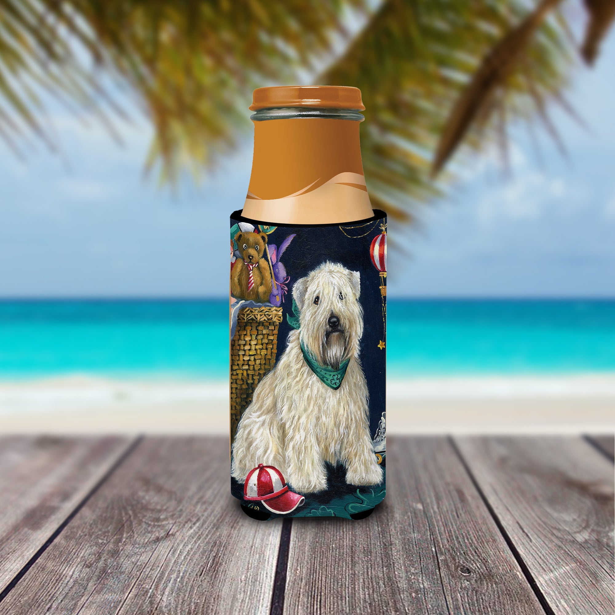 Wheaten Terrier Playroom Ultra Hugger for slim cans PPP3193MUK