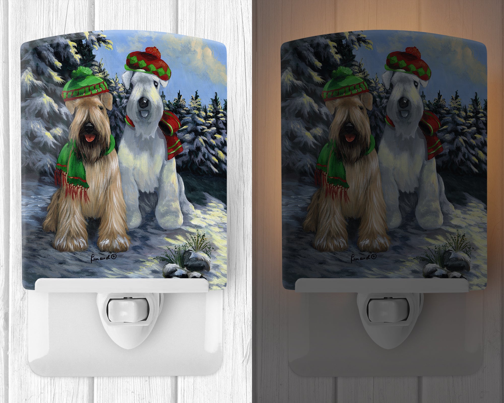 Wheaten Terrier Christmas Snowdog Ceramic Night Light PPP3194CNL - the-store.com