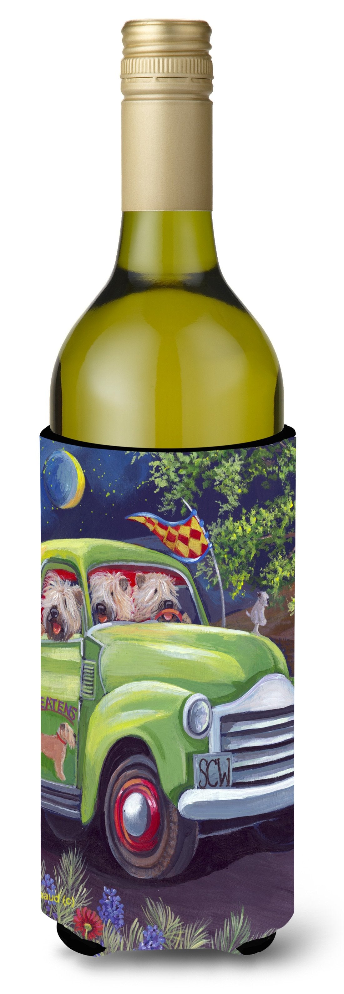 Wheaten Terrier Zoom Wine Bottle Hugger PPP3195LITERK by Caroline&#39;s Treasures