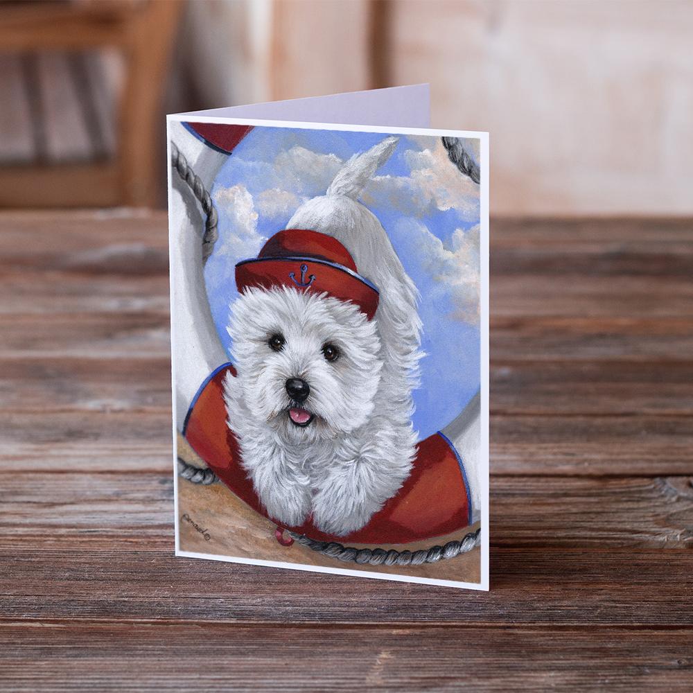 Westie Ahoy Sailor Greeting Cards and Envelopes Pack of 8 - the-store.com