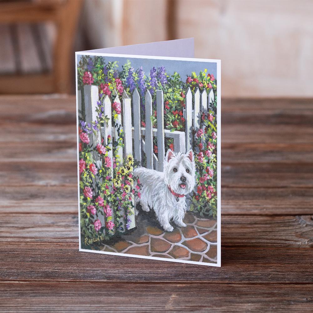 Buy this Westie At the Gate Greeting Cards and Envelopes Pack of 8