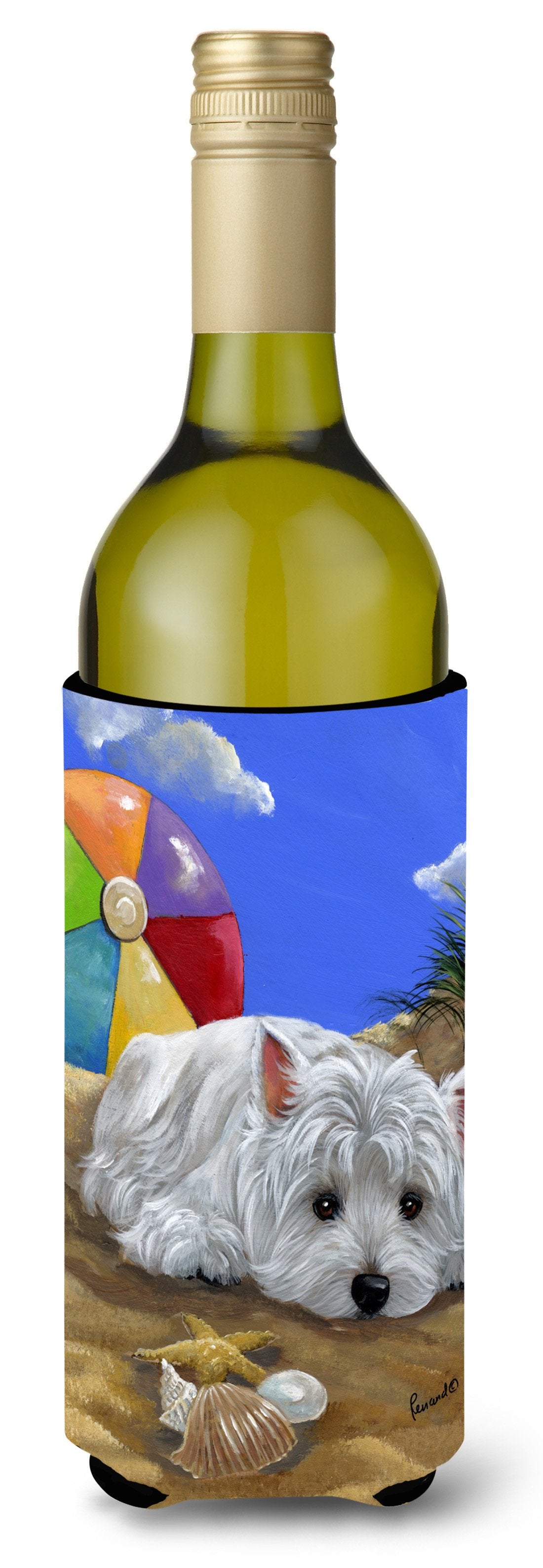 Westie Beach Baby Wine Bottle Hugger PPP3202LITERK by Caroline&#39;s Treasures