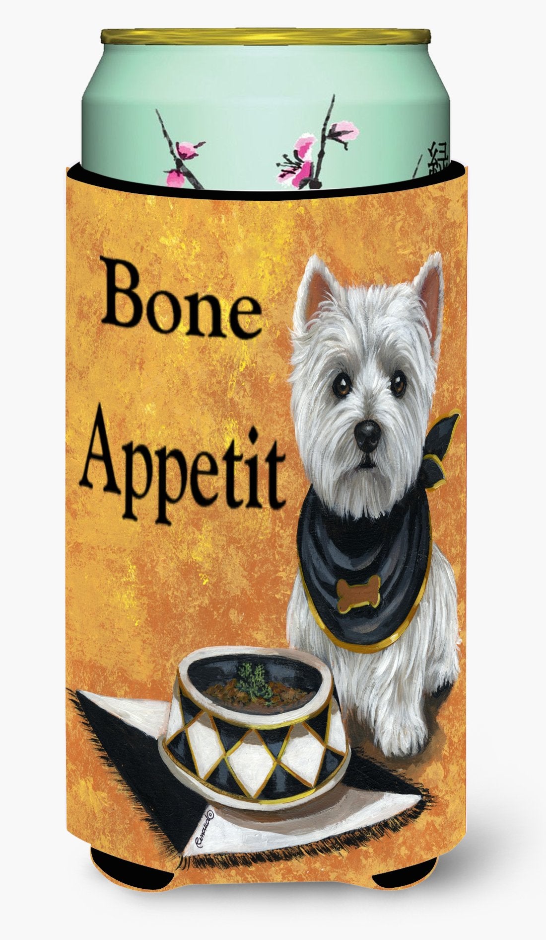 Westie Bone Appetit Tall Boy Hugger PPP3203TBC by Caroline&#39;s Treasures