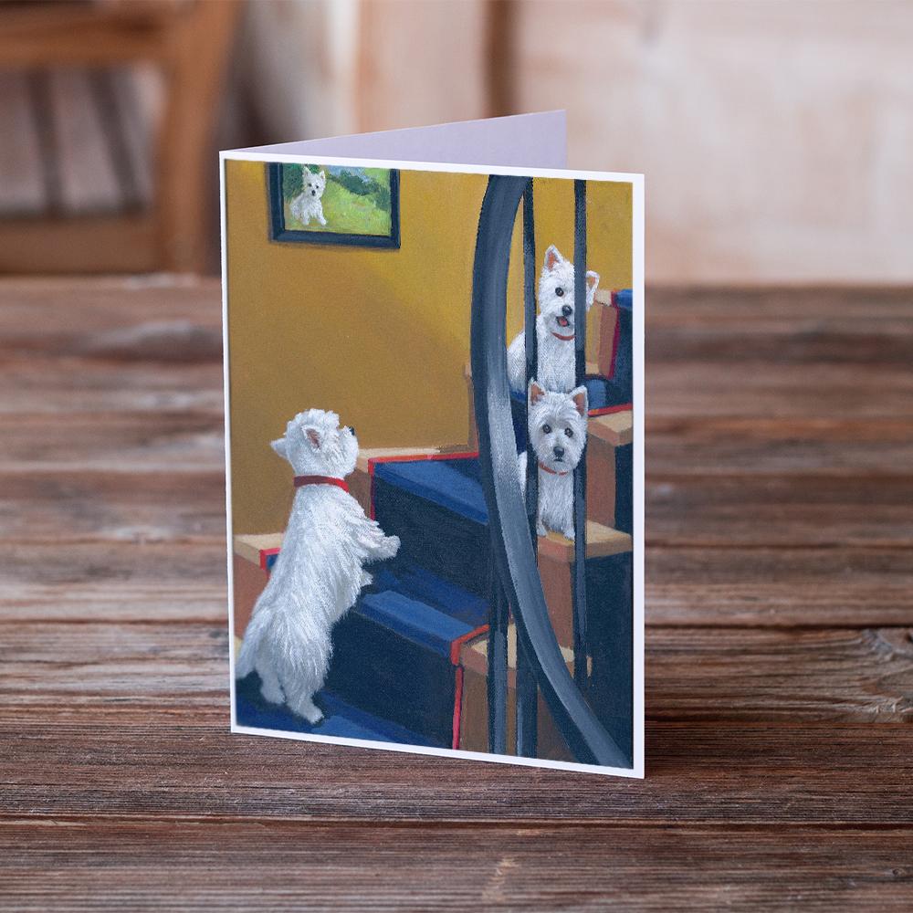 Buy this Westie Going Up Greeting Cards and Envelopes Pack of 8