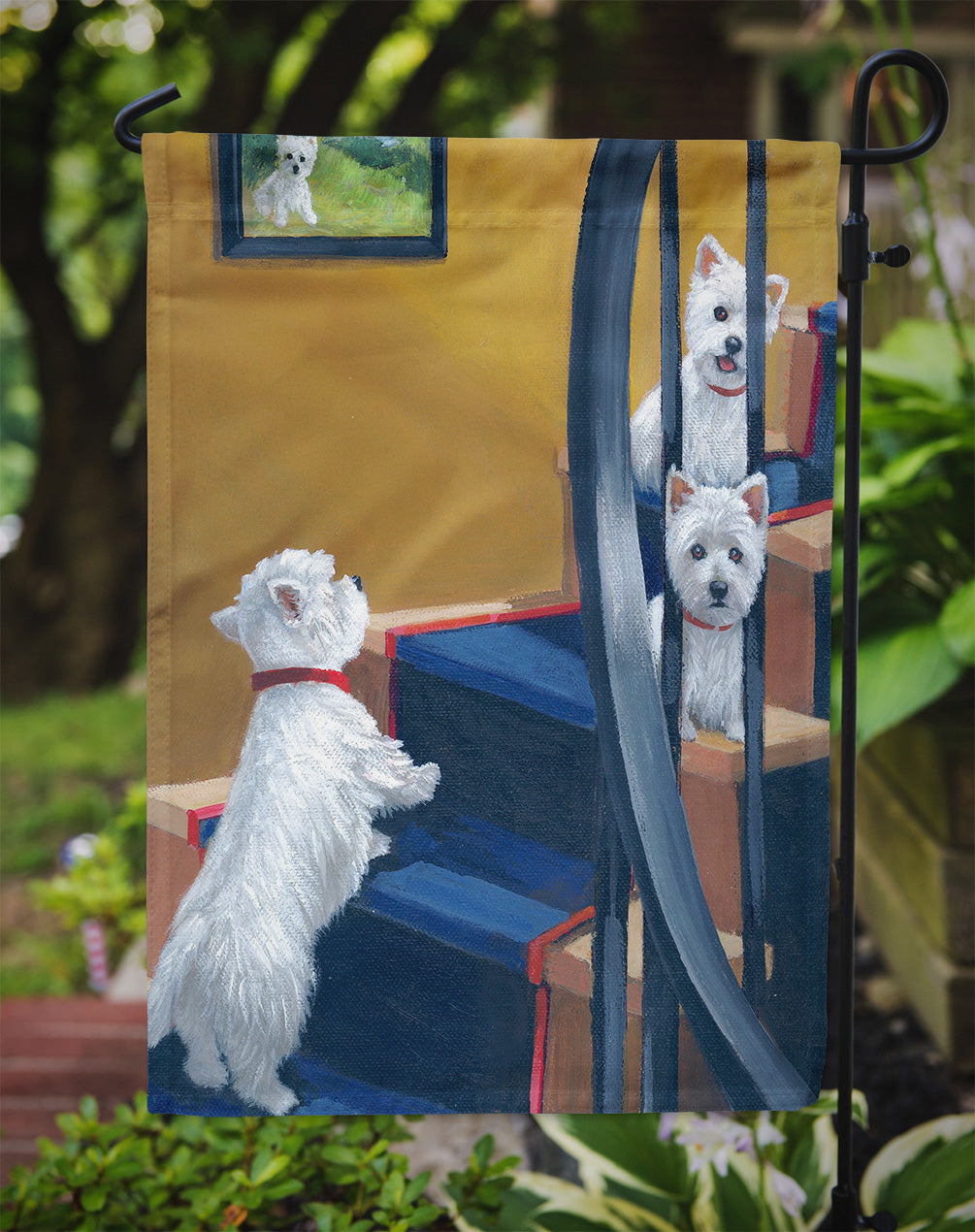 Westie Going Up Flag Garden Size PPP3204GF  the-store.com.