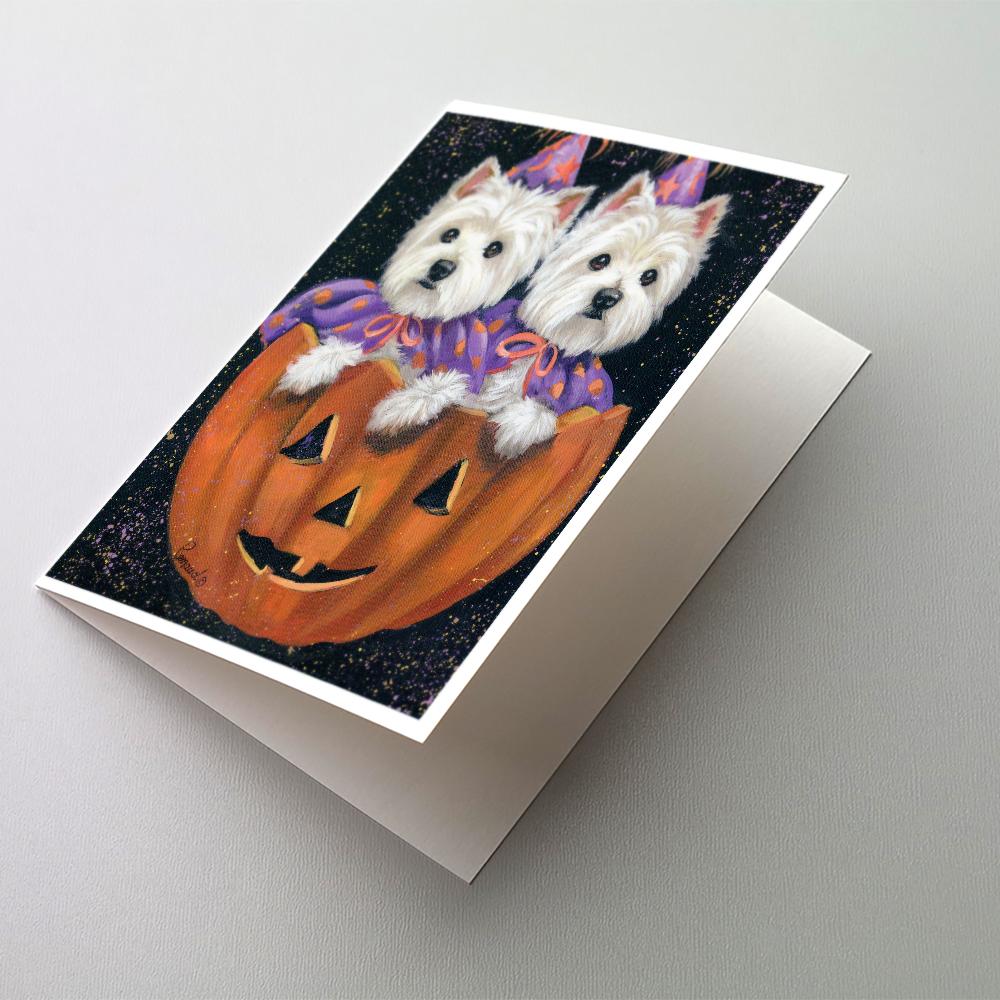 Buy this Westie Halloween Pumpkin Ride Greeting Cards and Envelopes Pack of 8