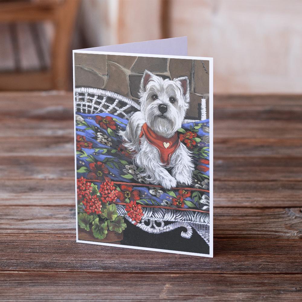 Westie Hannah Mae Greeting Cards and Envelopes Pack of 8 - the-store.com