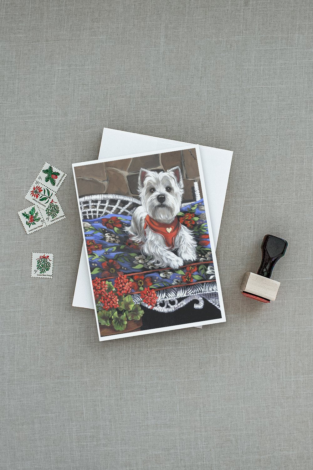 Westie Hannah Mae Greeting Cards and Envelopes Pack of 8 - the-store.com