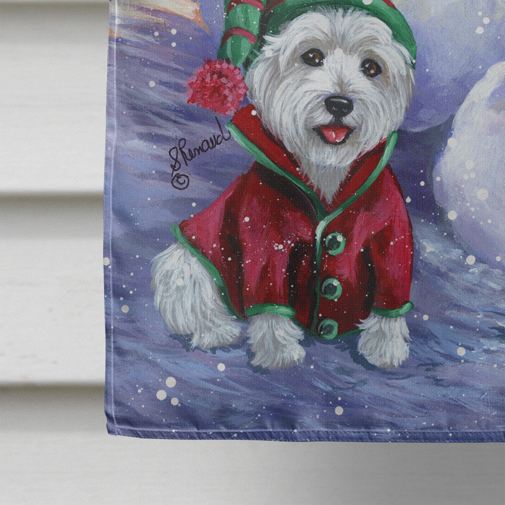 Westie Holiay Snowballs Flag Canvas House Size PPP3208CHF  the-store.com.